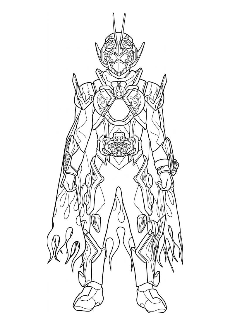 仮面ライダーガッチャード 描画 ぬりえ