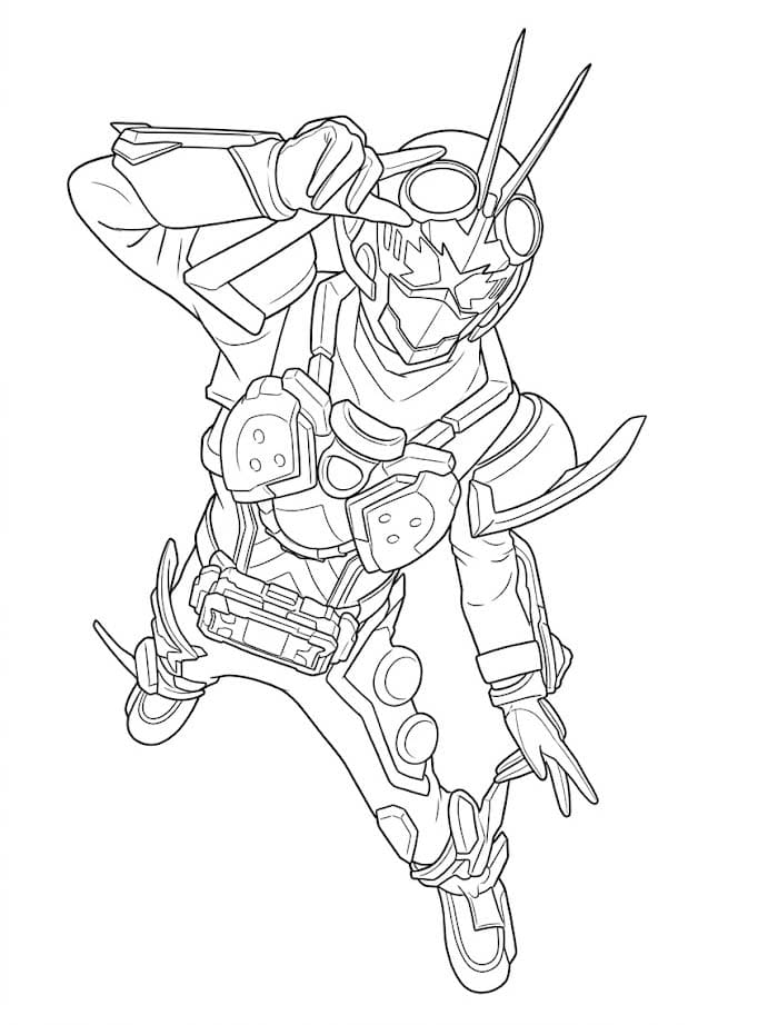 仮面ライダーガッチャード 画像 ぬりえ