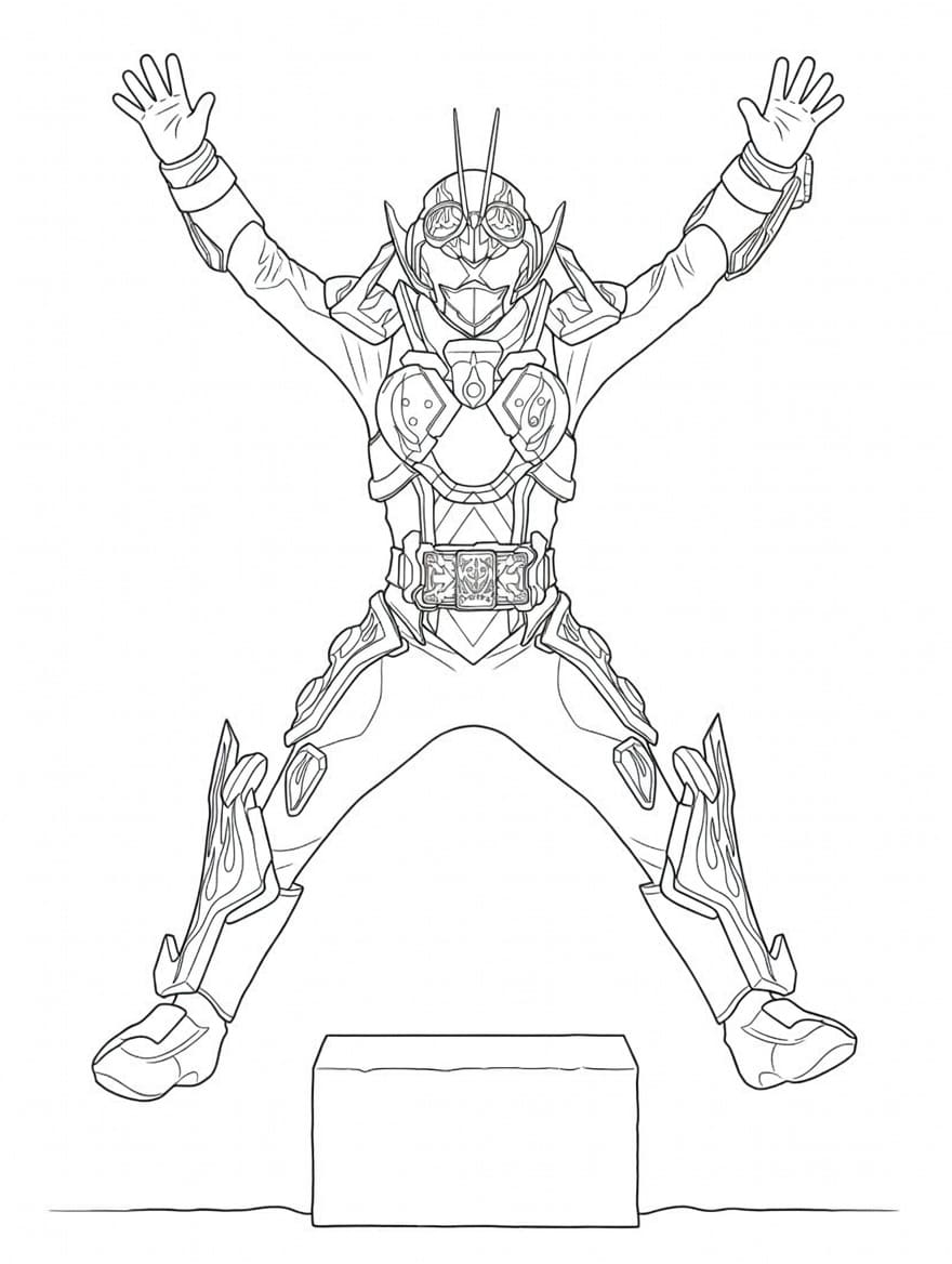 仮面ライダーガッチャード 印刷可能 ぬりえ