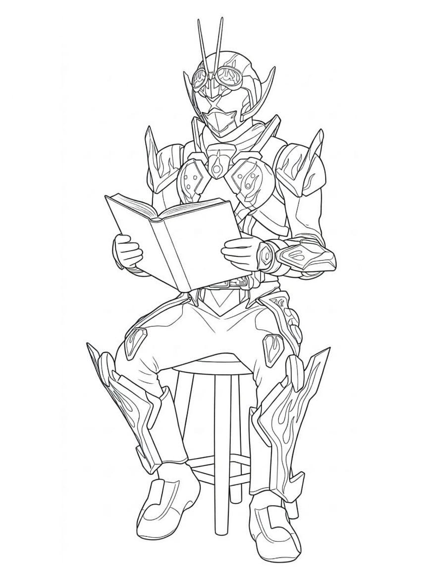 仮面ライダーガッチャード 簡単 ぬりえ