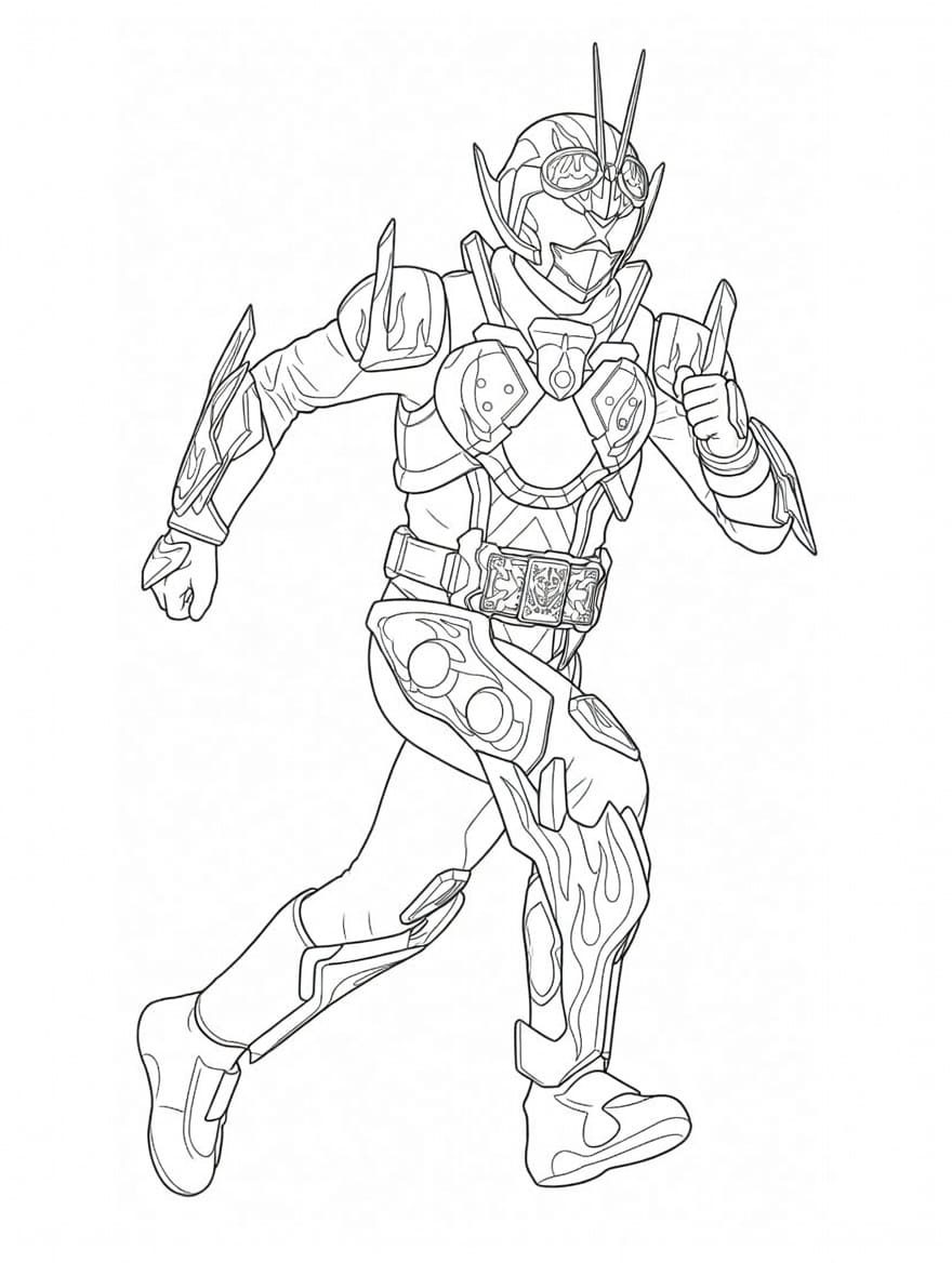 仮面ライダーガッチャード 無料で ぬりえ