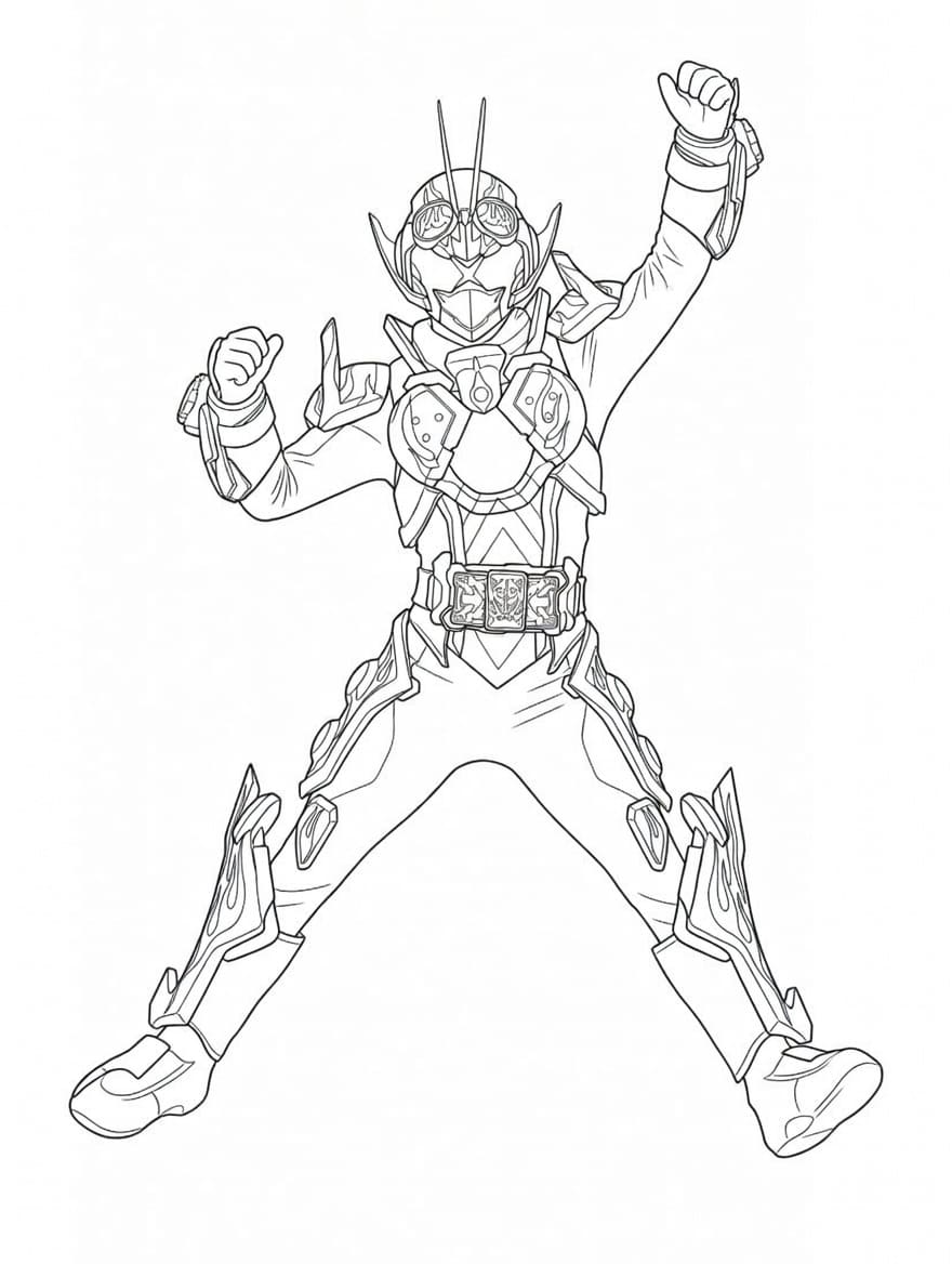 仮面ライダーガッチャード 無料 ぬりえ