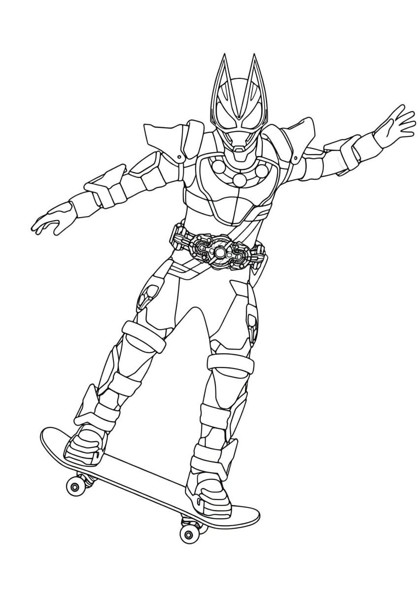 仮面ライダーギーツ 基本的な ぬりえ