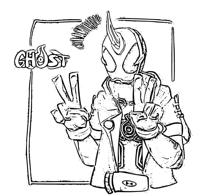 仮面ライダーゴースト 14 ぬりえ