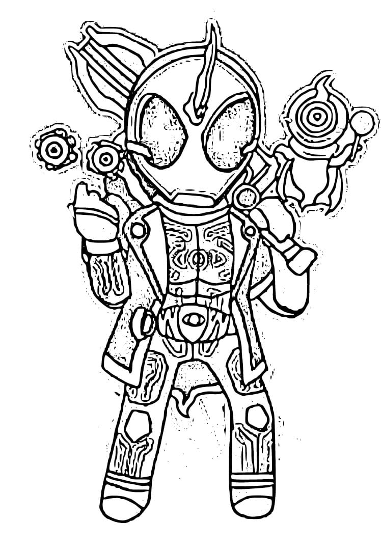 仮面ライダーゴースト 2 ぬりえ