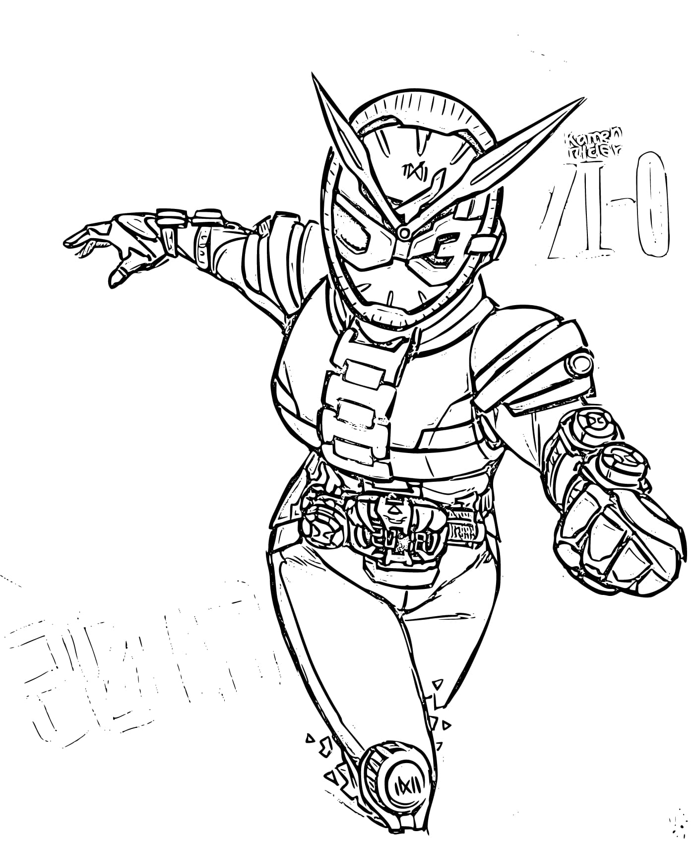 仮面ライダージオウ 3 ぬりえ
