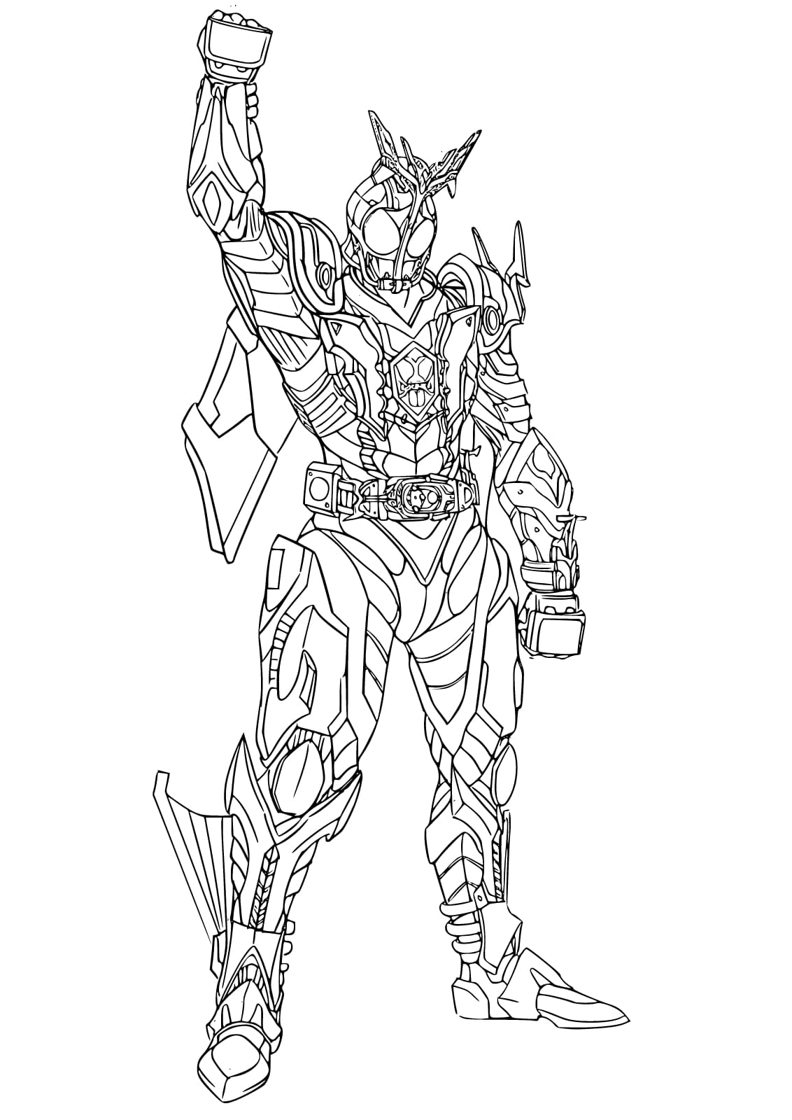 仮面ライダーカブト 10 ぬりえ