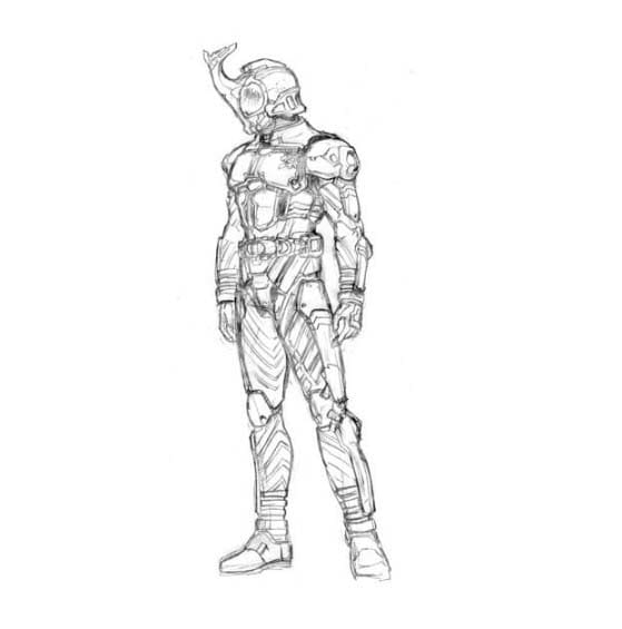 仮面ライダーカブト 11 ぬりえ