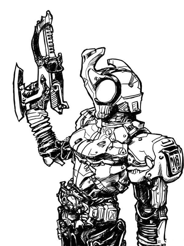 仮面ライダーカブト 2 ぬりえ