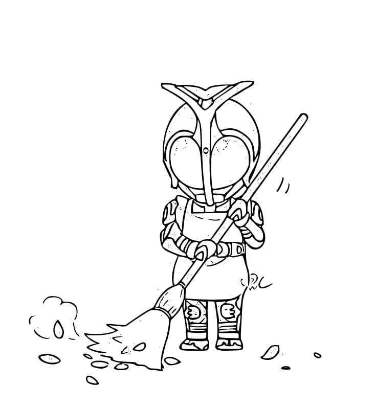 仮面ライダーカブト 6 ぬりえ