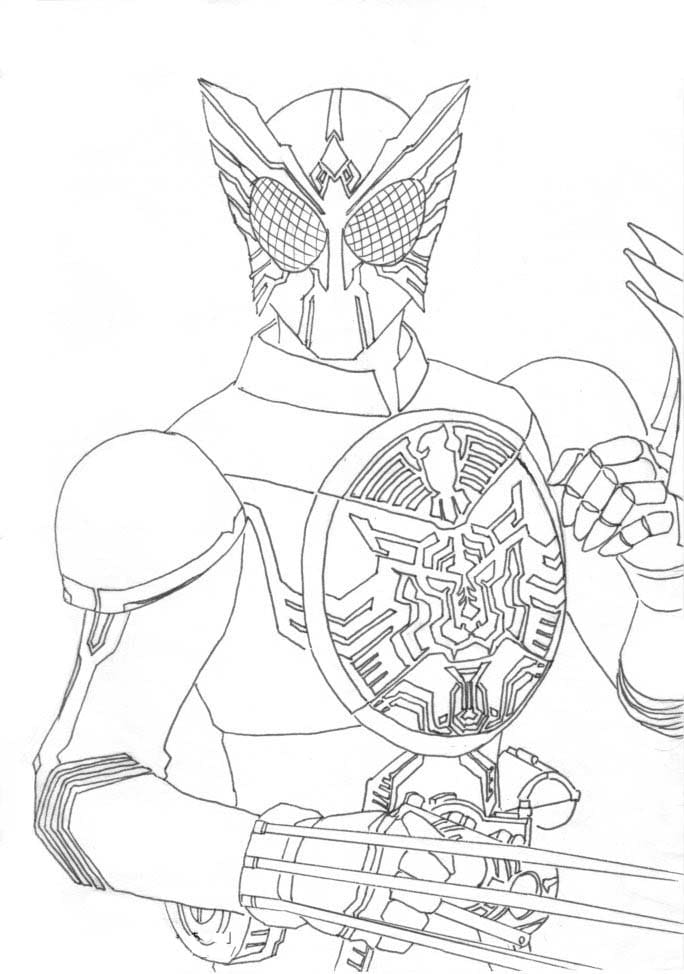 仮面ライダーオーズ 1 ぬりえ