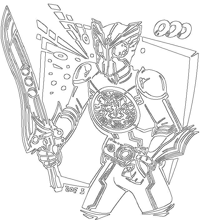 仮面ライダーオーズ 10 ぬりえ