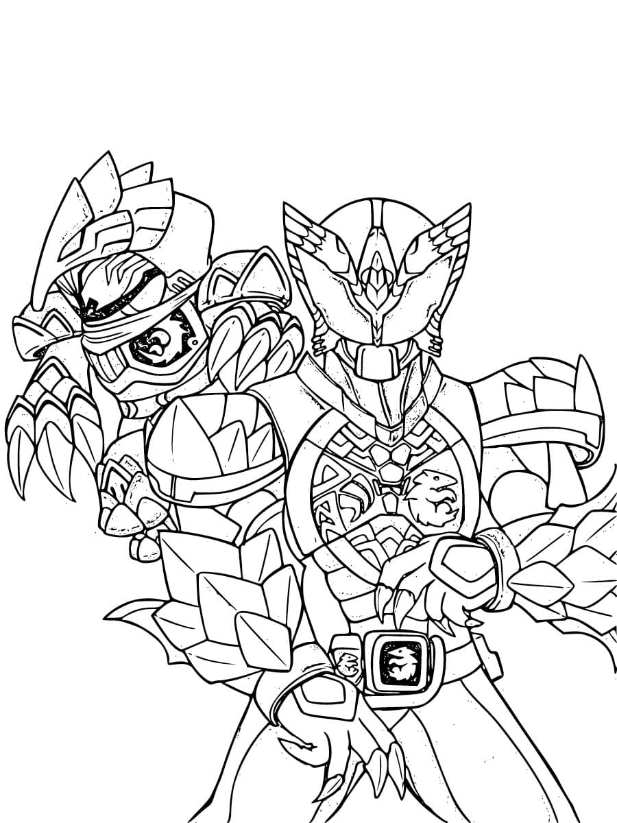 仮面ライダーオーズ 11 ぬりえ