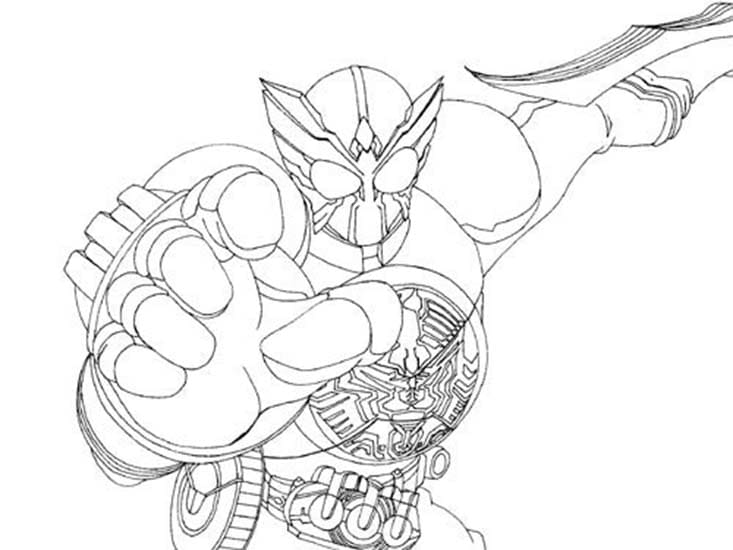 仮面ライダーオーズ 14 ぬりえ