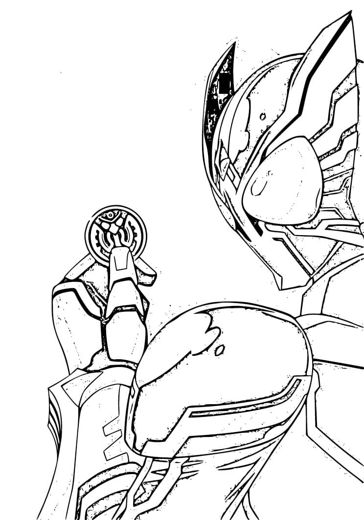 仮面ライダーオーズ 3 ぬりえ