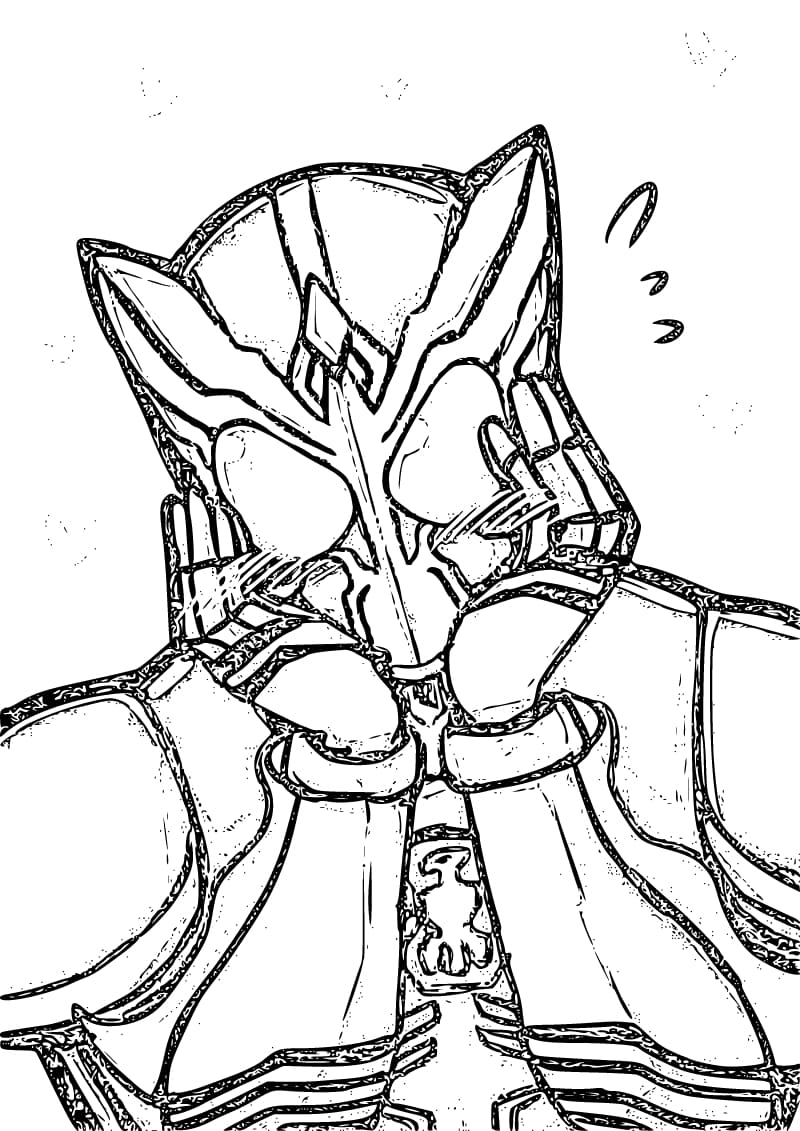 仮面ライダーオーズ 4 ぬりえ