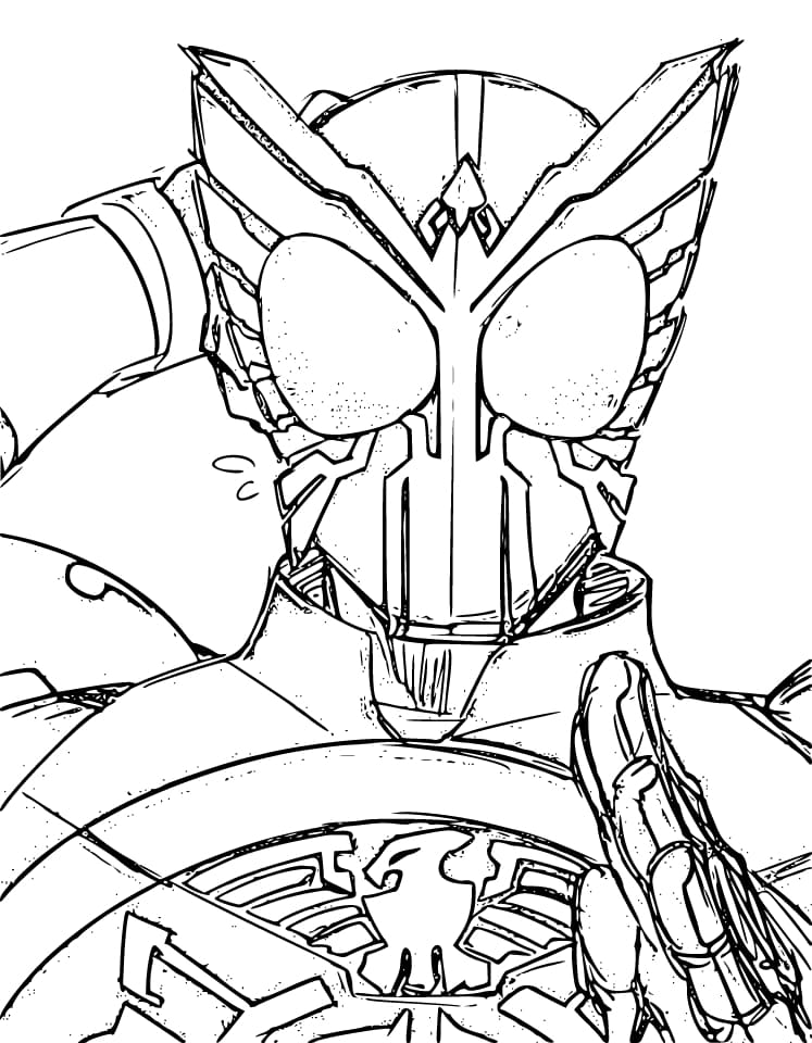 仮面ライダーオーズ ぬりえ ぬりえ