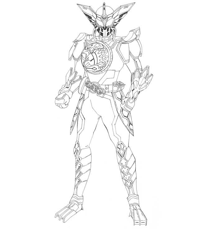 仮面ライダーオーズ 8 ぬりえ