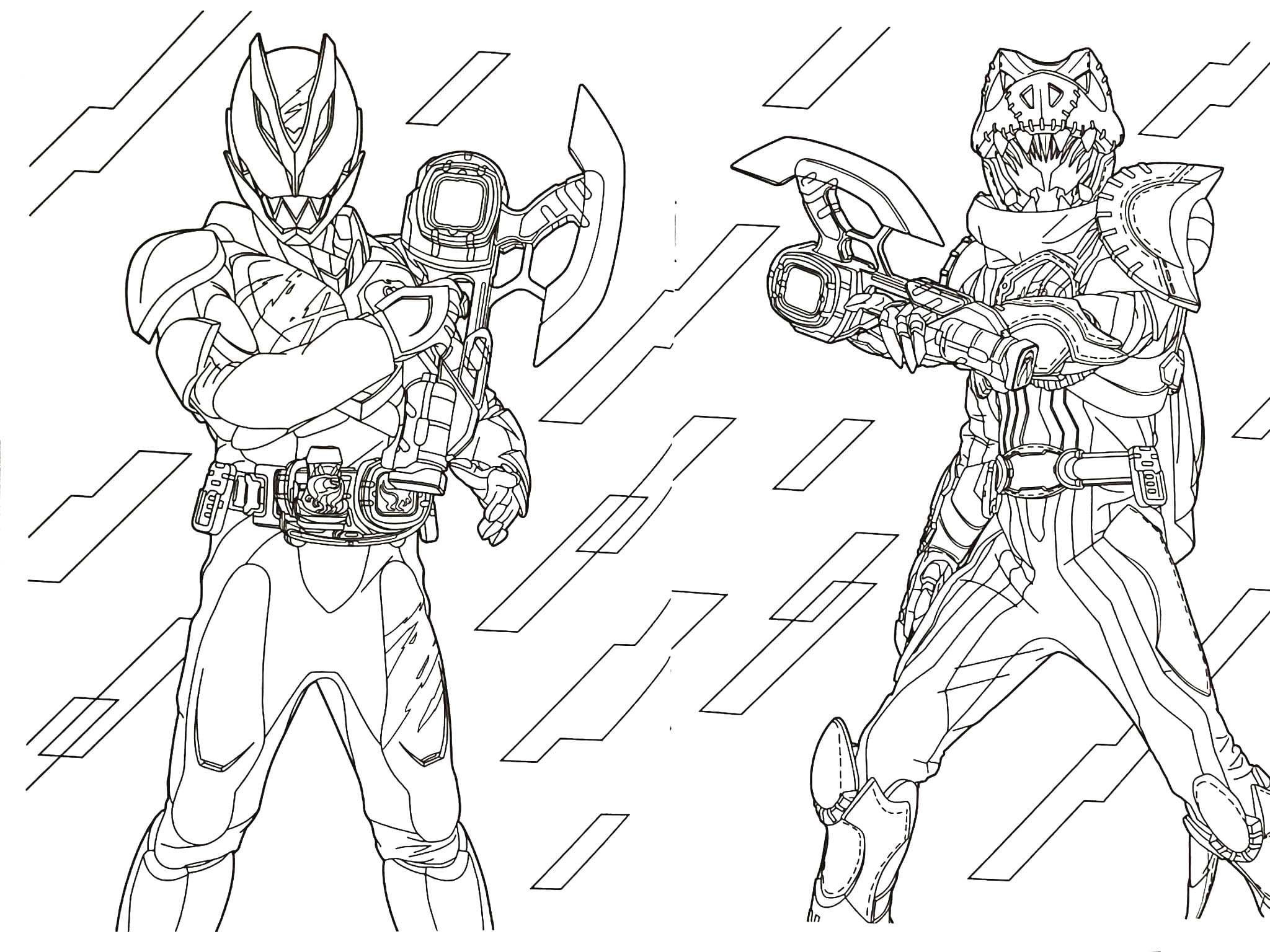 仮面ライダーリバイス 16 ぬりえ