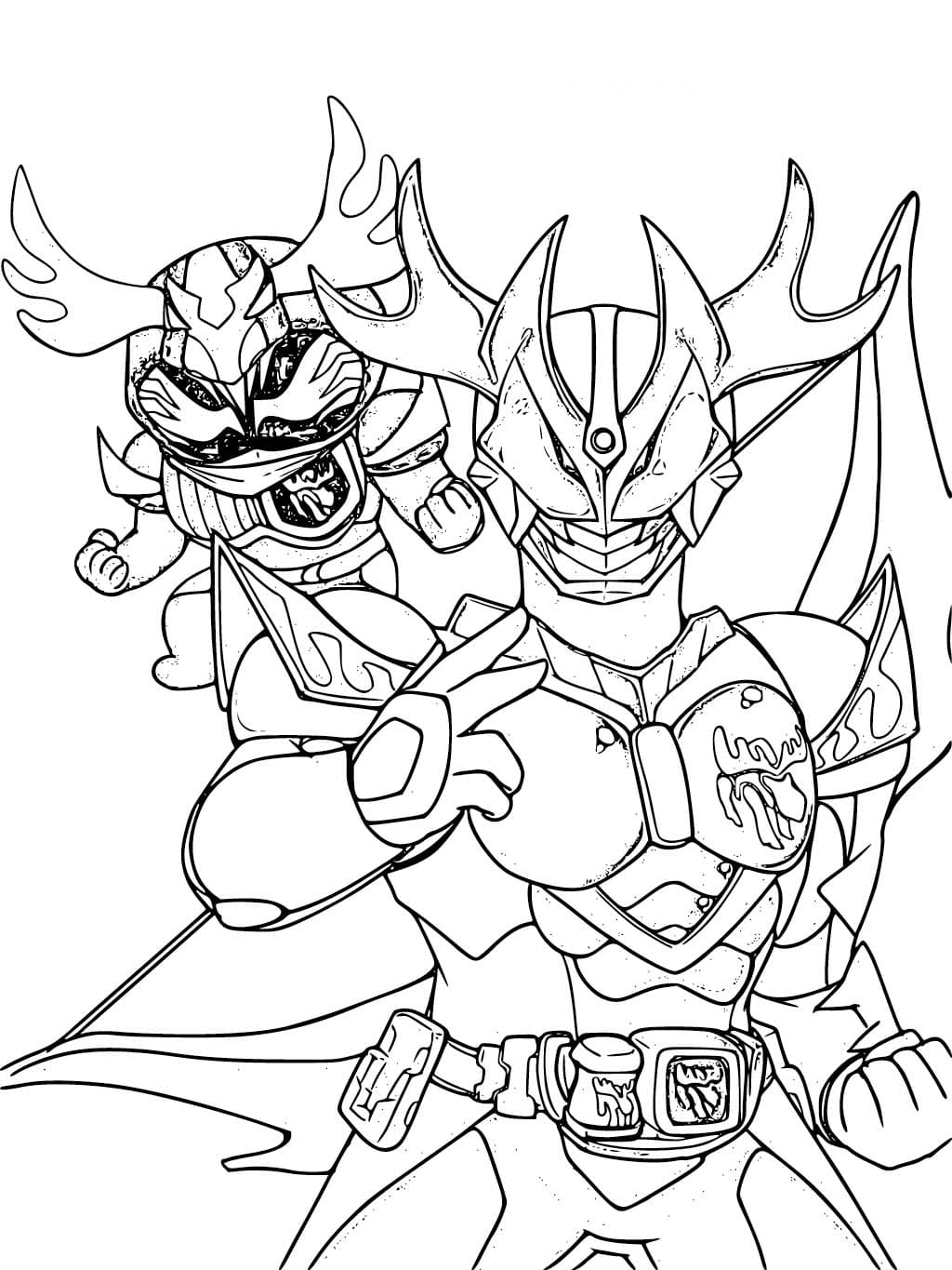 仮面ライダーリバイス 3 ぬりえ