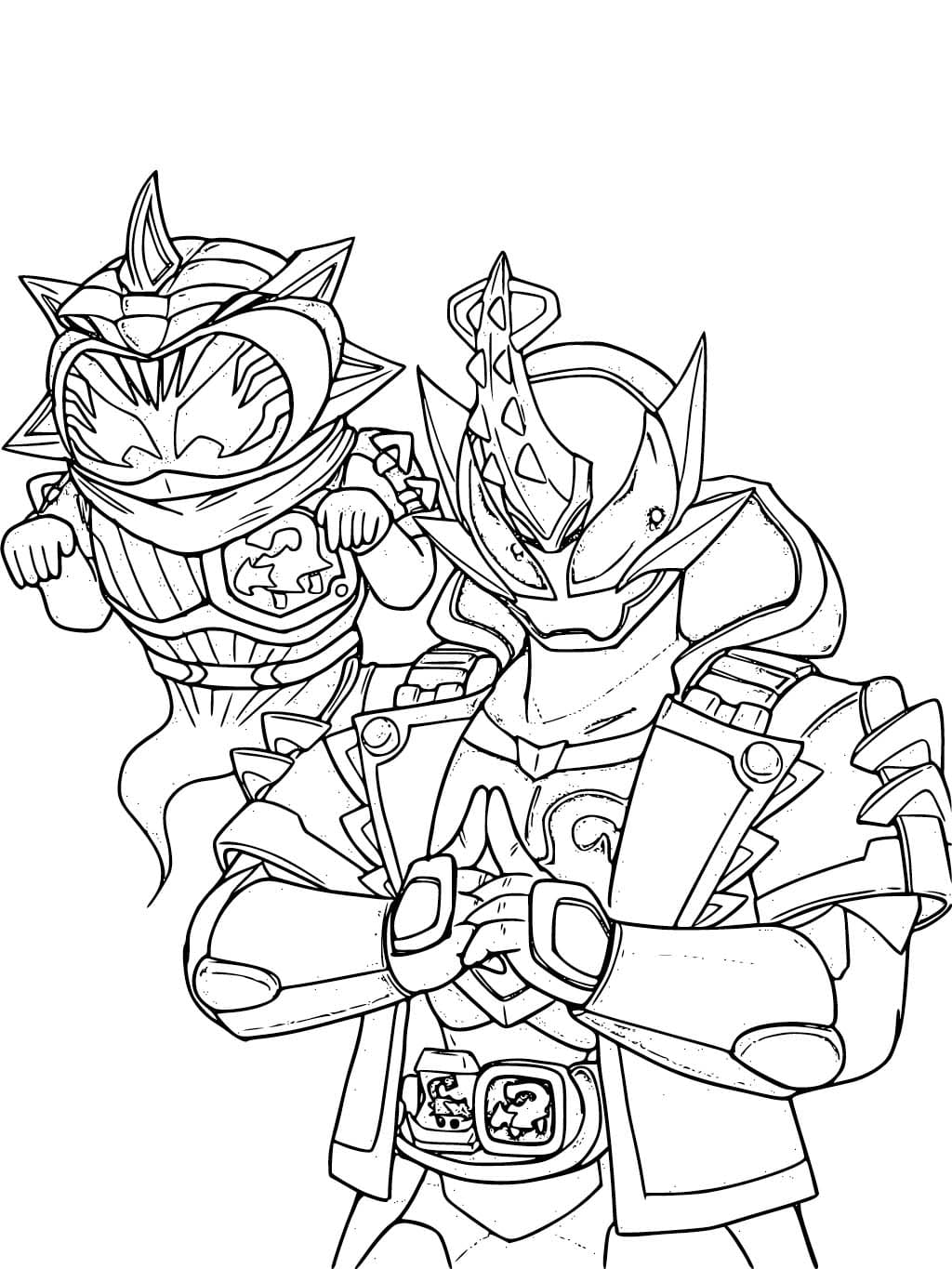 仮面ライダーリバイス 7 ぬりえ