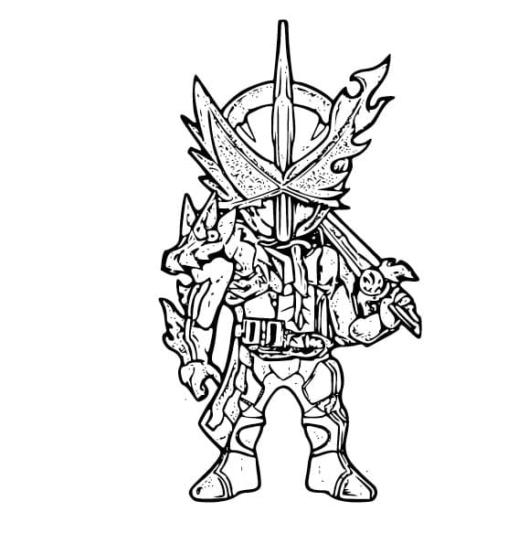 仮面ライダーセイバー 16 ぬりえ