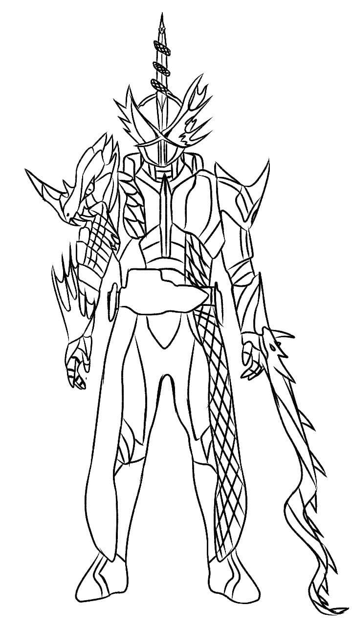 仮面ライダーセイバー 2 ぬりえ
