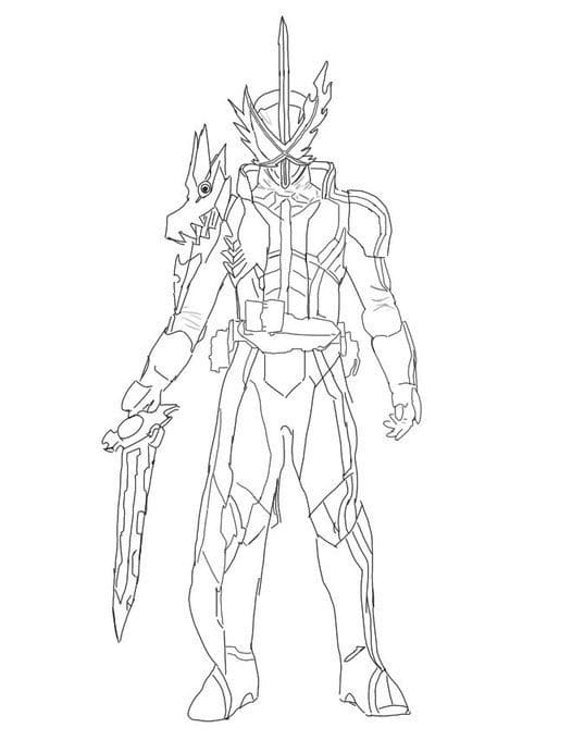仮面ライダーセイバー 5 ぬりえ