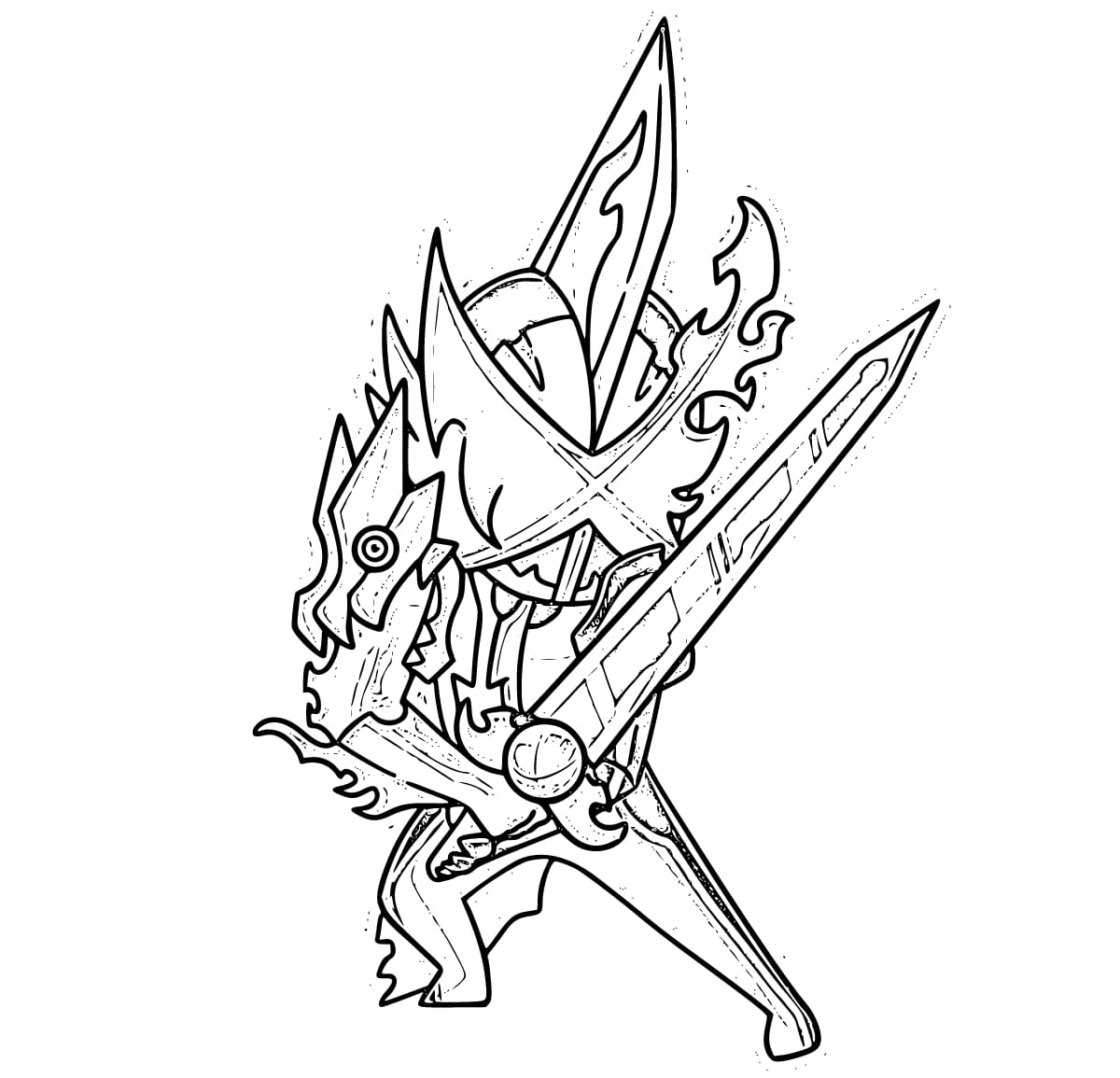 仮面ライダーセイバー 6 ぬりえ