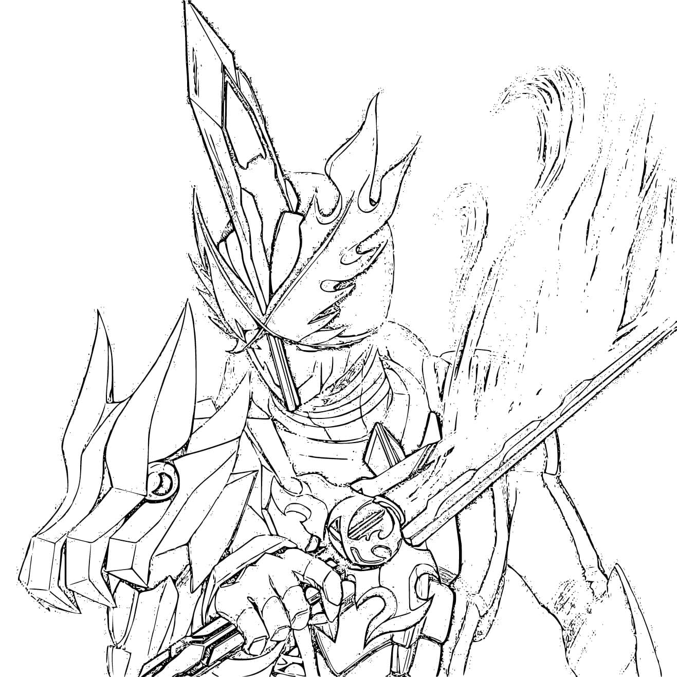 仮面ライダーセイバー 7 ぬりえ