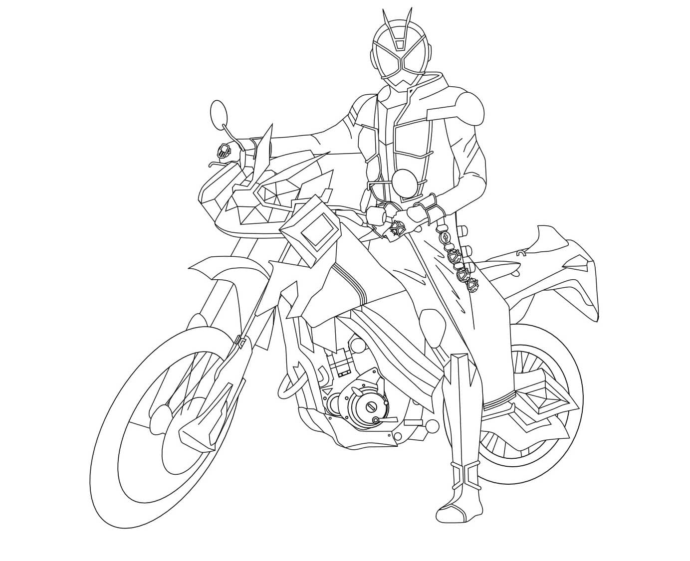 仮面ライダーウィザード 3 ぬりえ