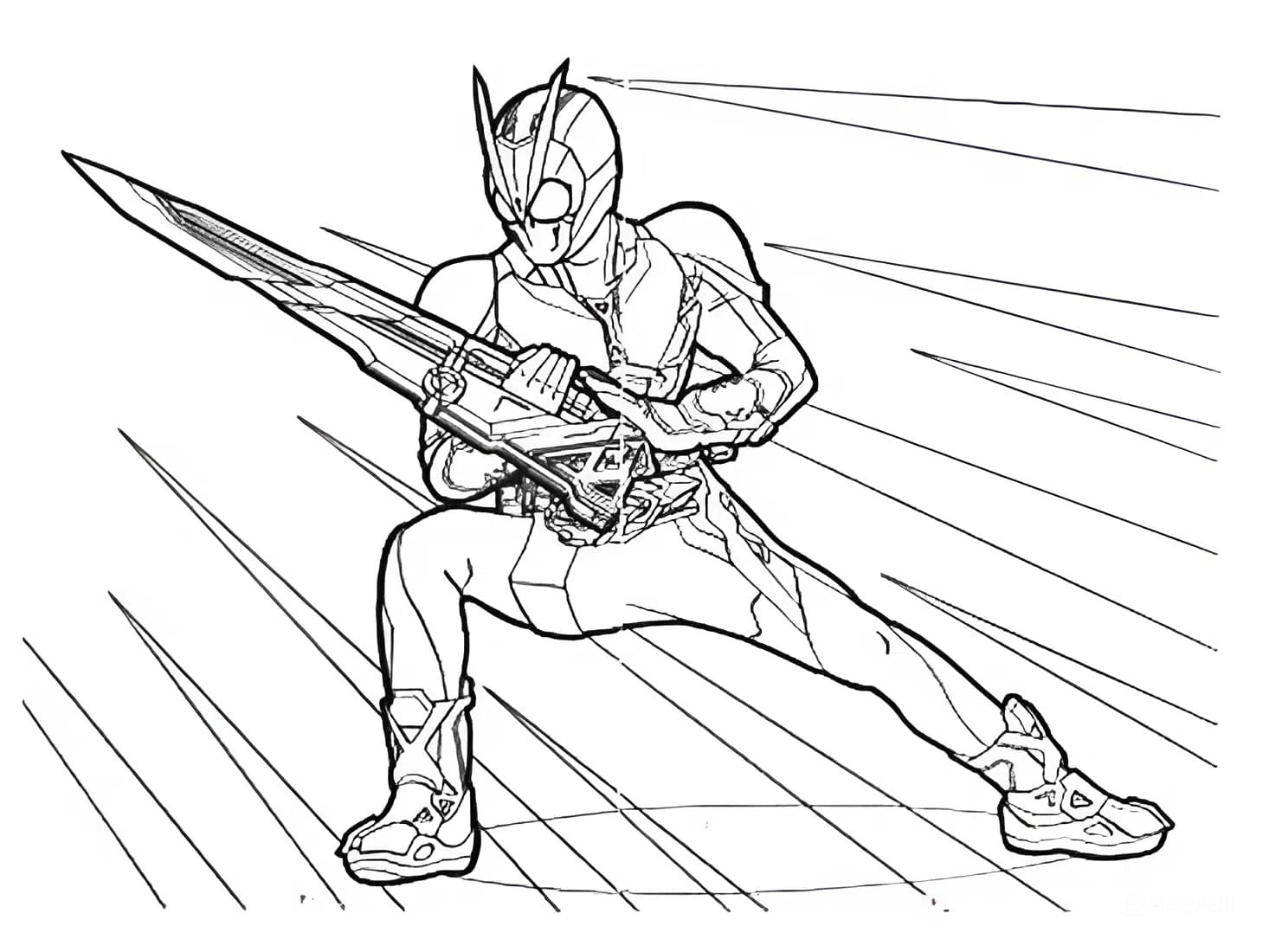 仮面ライダーゼロワン 1 ぬりえ