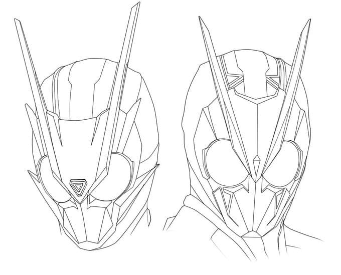 仮面ライダーゼロワン 10 ぬりえ