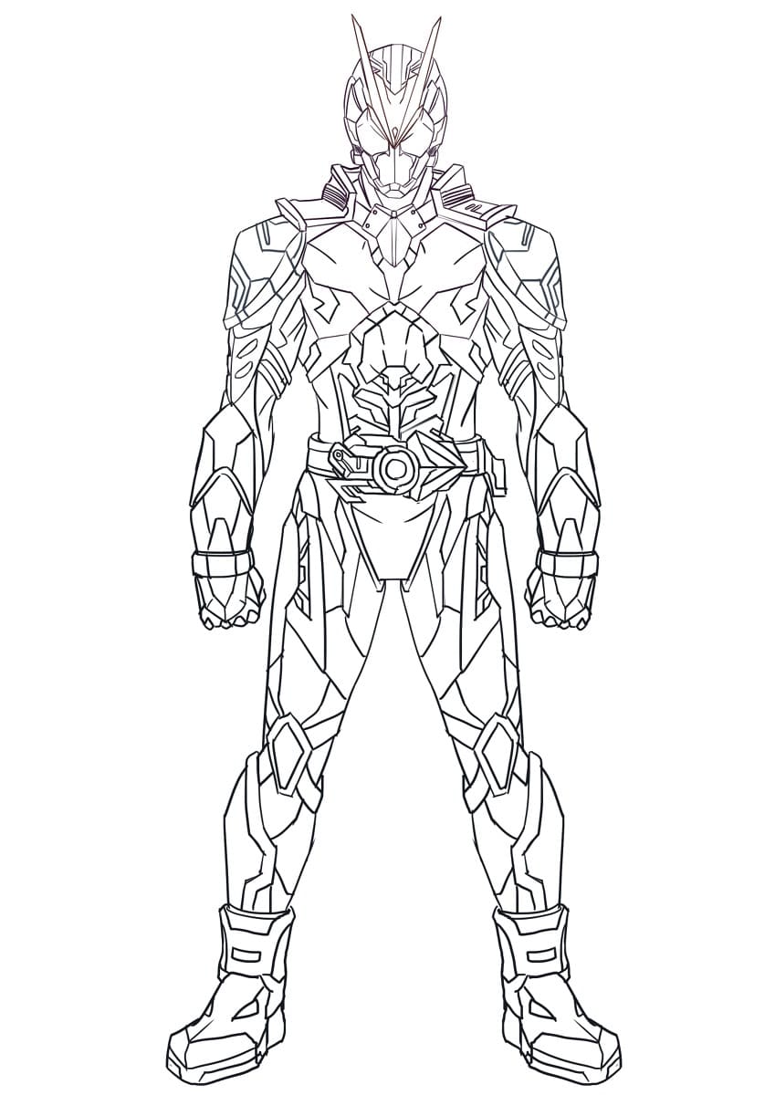 仮面ライダーゼロワン 12 ぬりえ