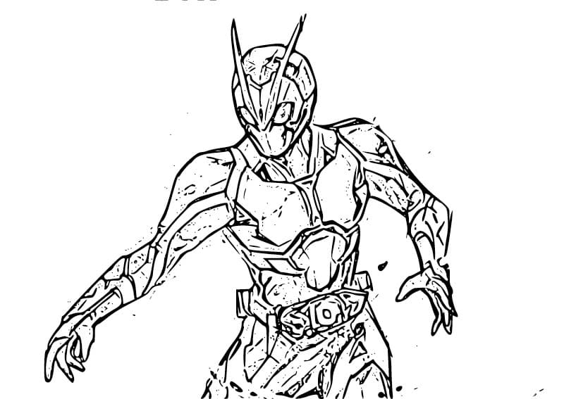 仮面ライダーゼロワン 5 ぬりえ