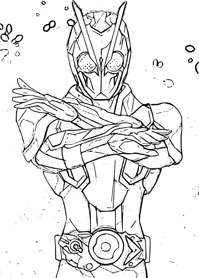 仮面ライダーゼロワン 6 ぬりえ