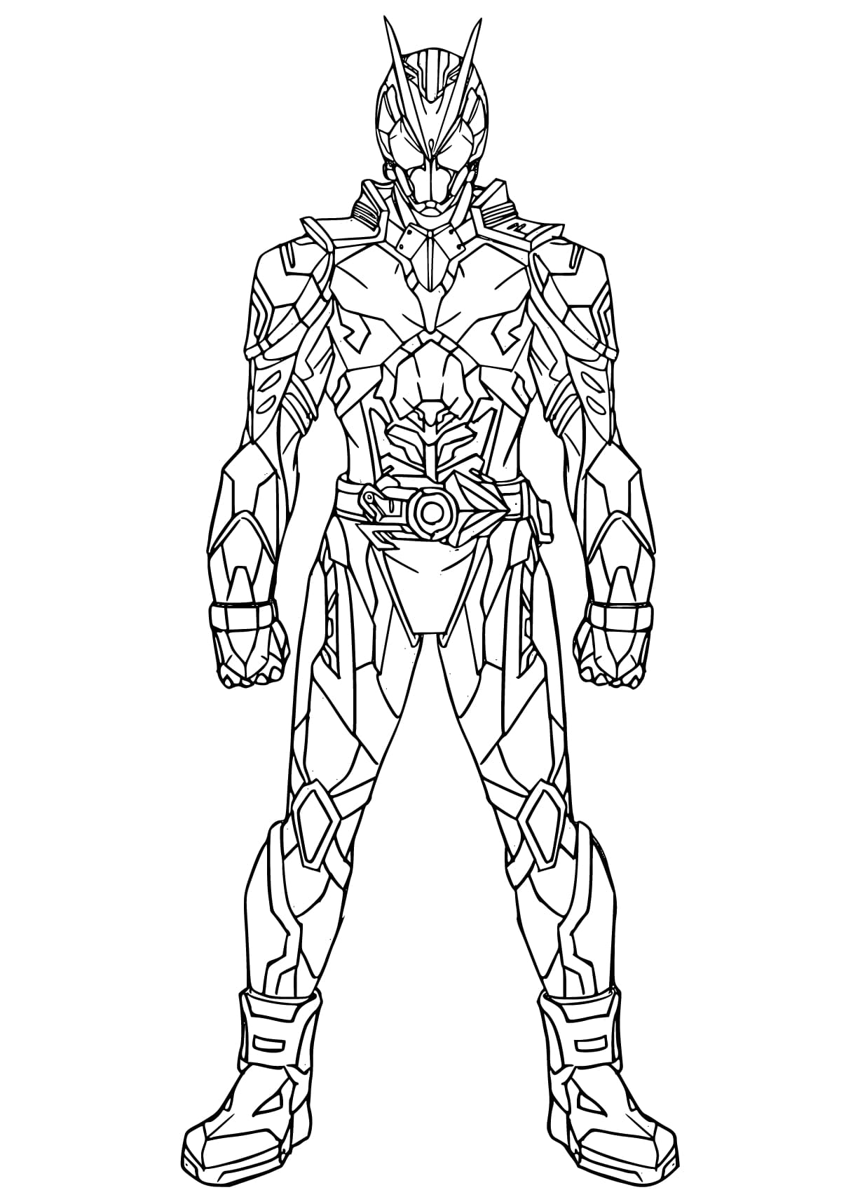 仮面ライダーゼロワン 7 ぬりえ
