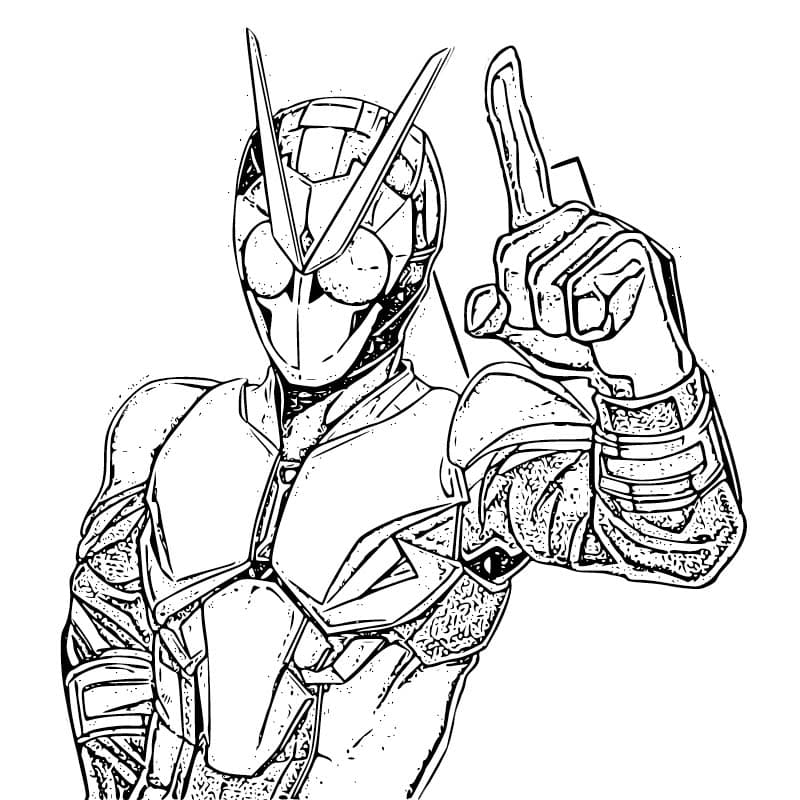 仮面ライダーゼロワン 8 ぬりえ