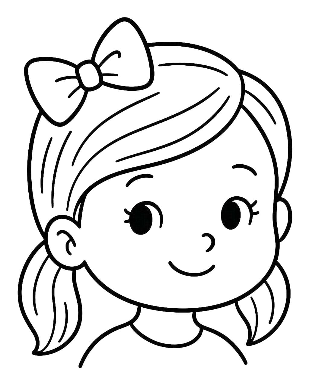 髪の弓 描画 ぬりえ