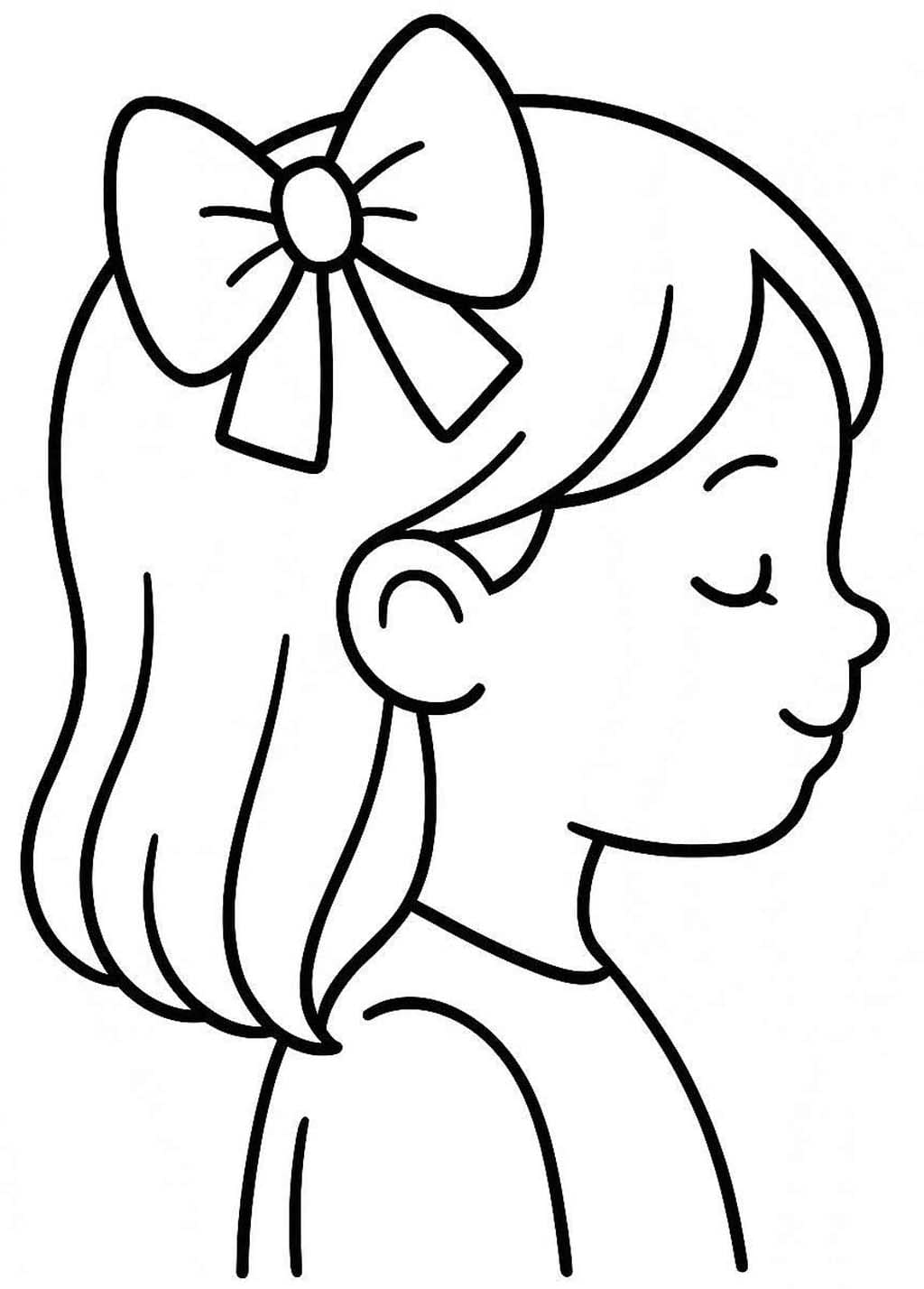 髪の弓 画像 ぬりえ