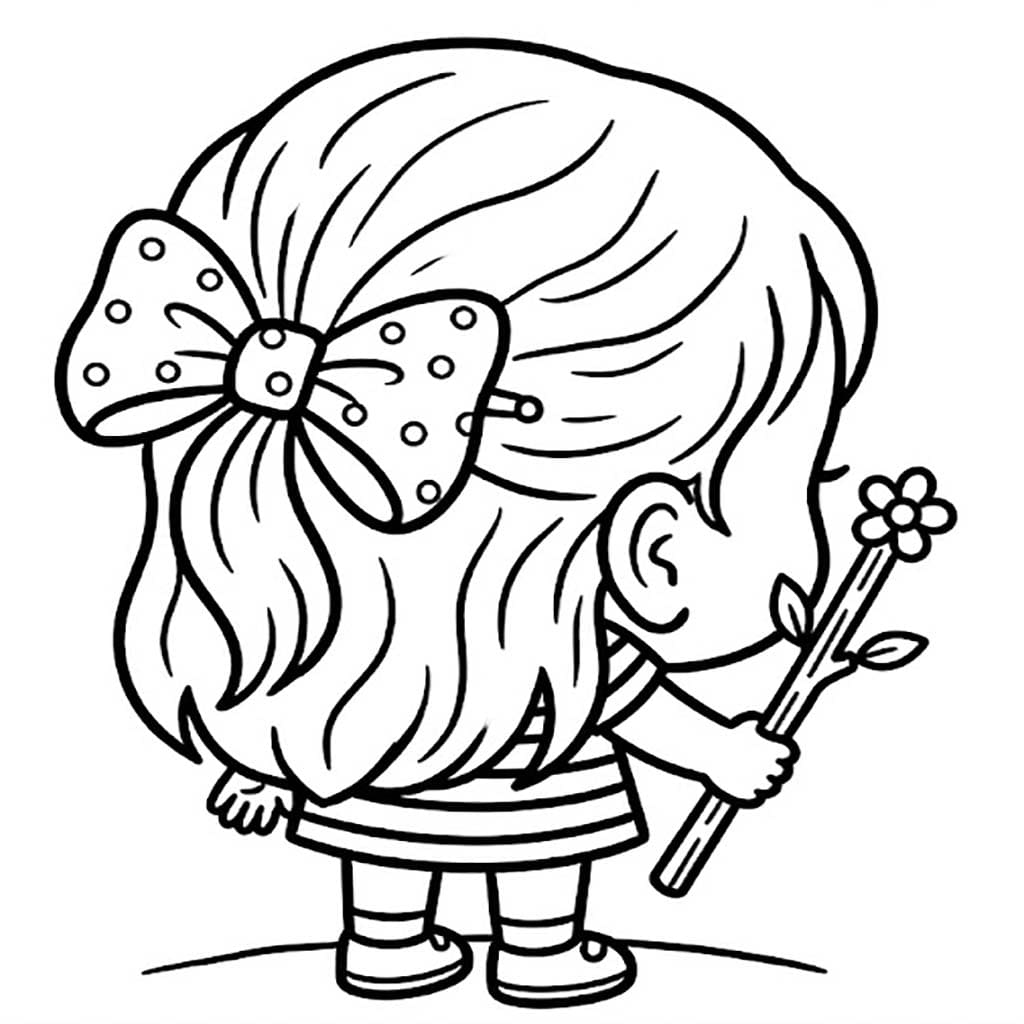 髪の弓 印刷可能 ぬりえ