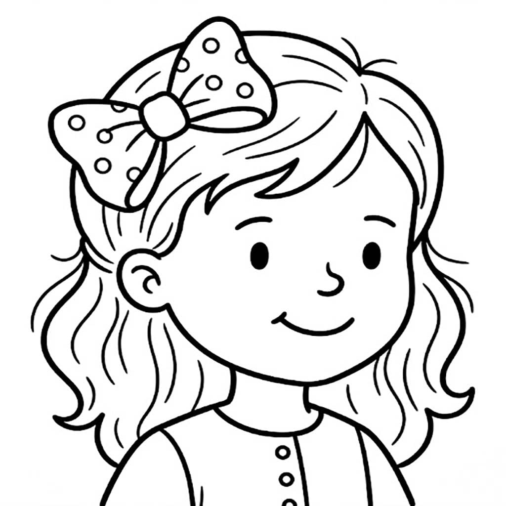 髪の弓 描く ぬりえ