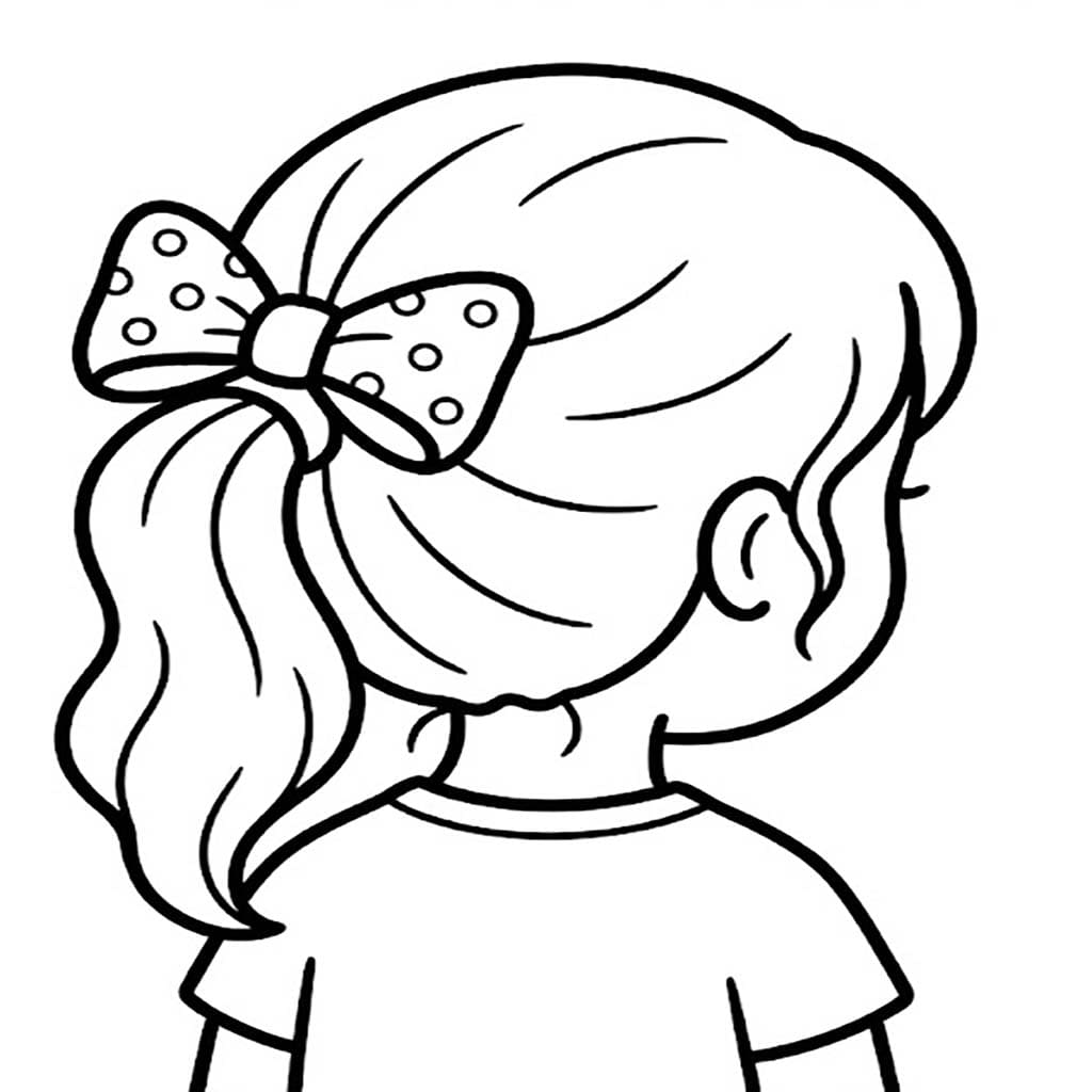 髪の弓 無料で印刷可能 ぬりえ