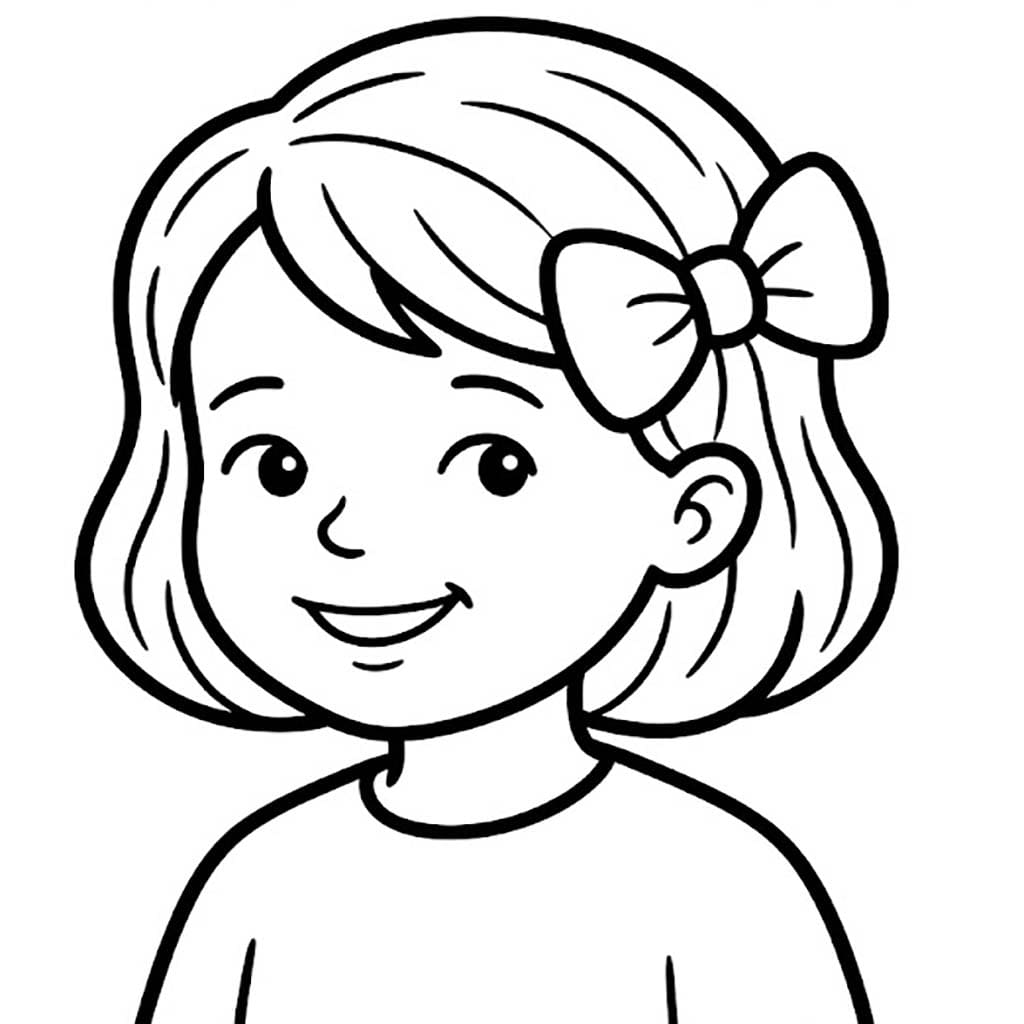 髪の弓 無料で ぬりえ