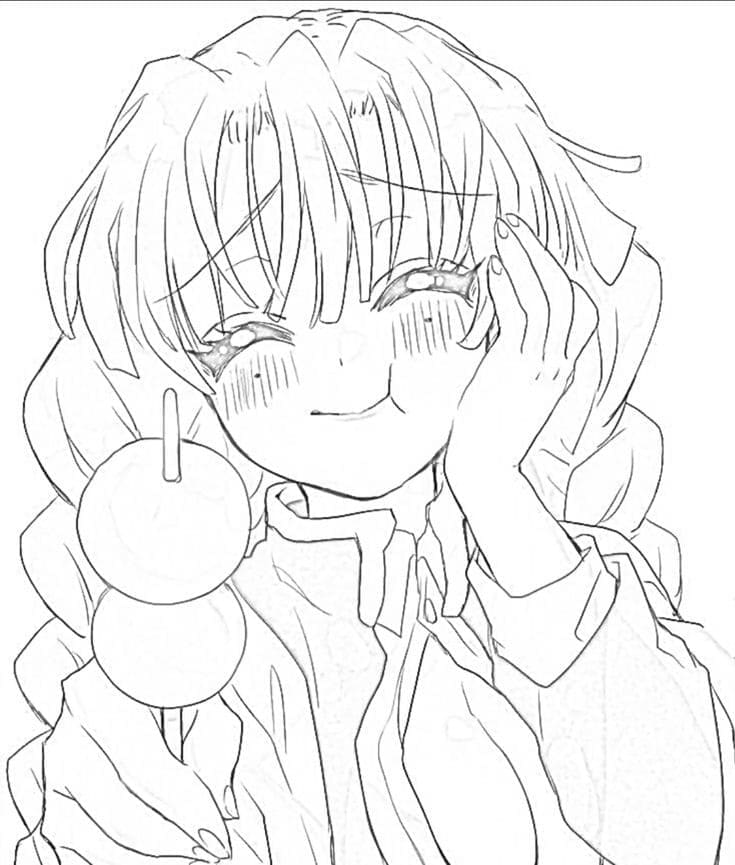 甘露寺蜜璃 6 ぬりえ