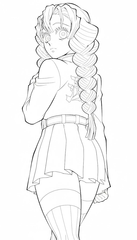 甘露寺蜜璃 画像 無料 ぬりえ