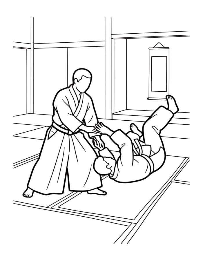 簡単 合気道 描く ぬりえ