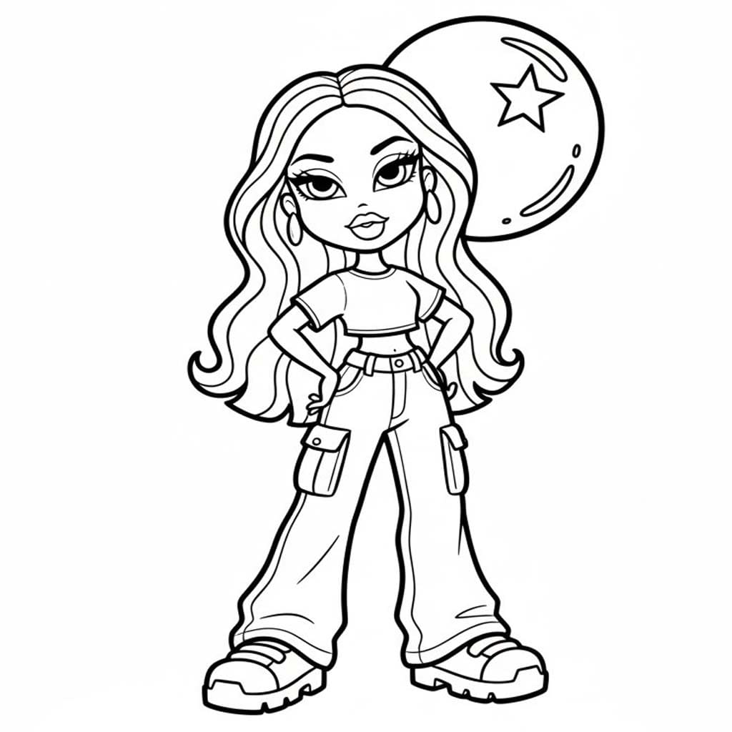 簡単 ブラッツ 描く ぬりえ