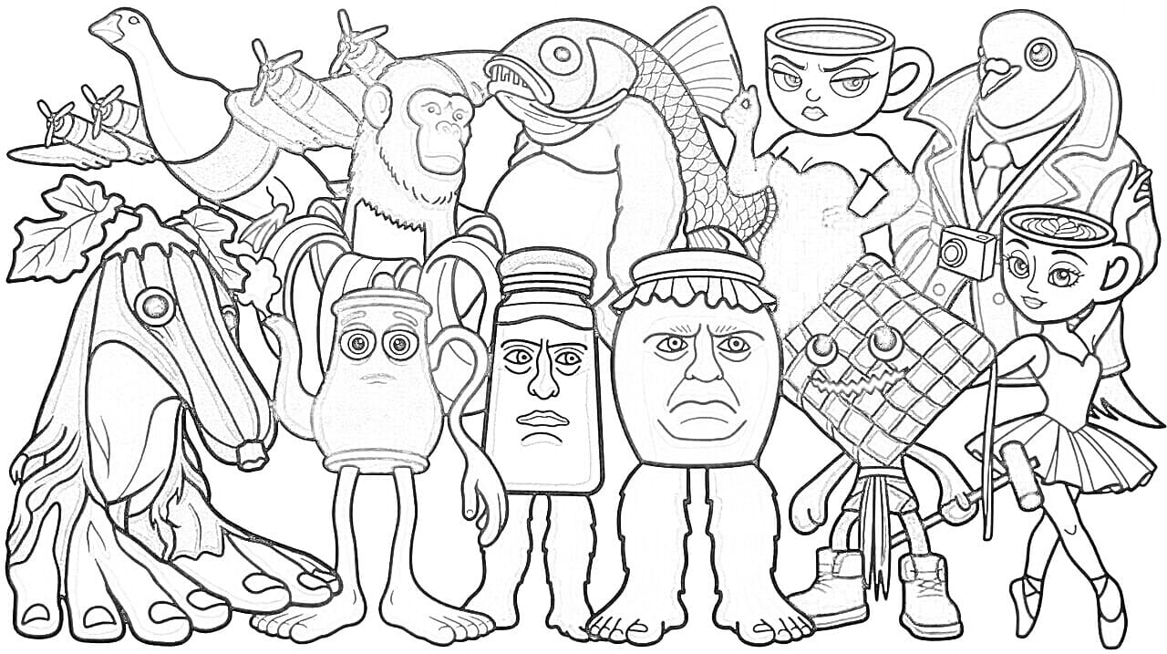 ブレインロット ぬりえ ぬりえ