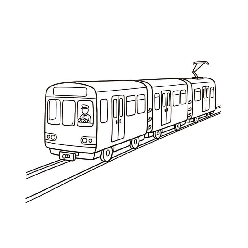 簡単 地下鉄 描く ぬりえ